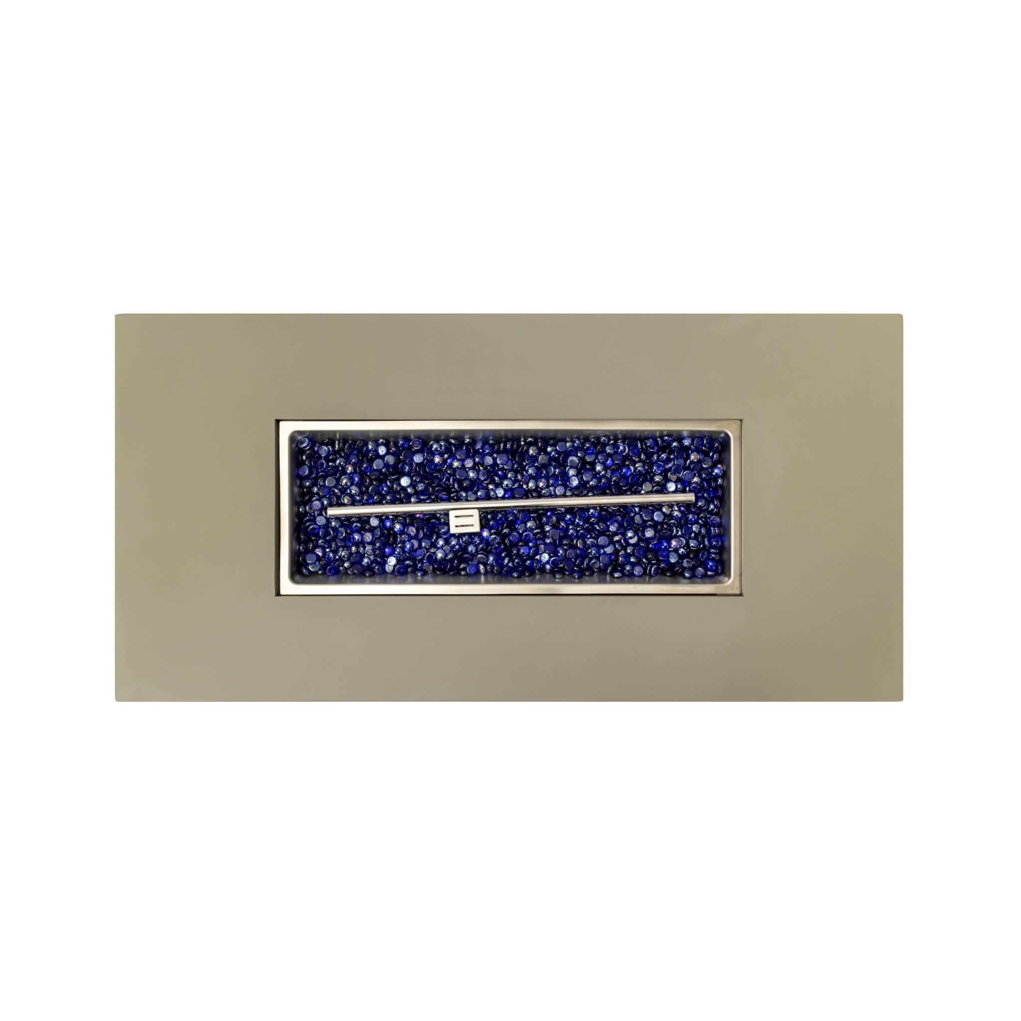 Alora Luxury 48-Inch Outdoor Wood Grain Iron Fire Pit Table With Lava Rocks (SAK37905)